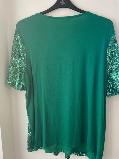 Ladies green sequins top - New