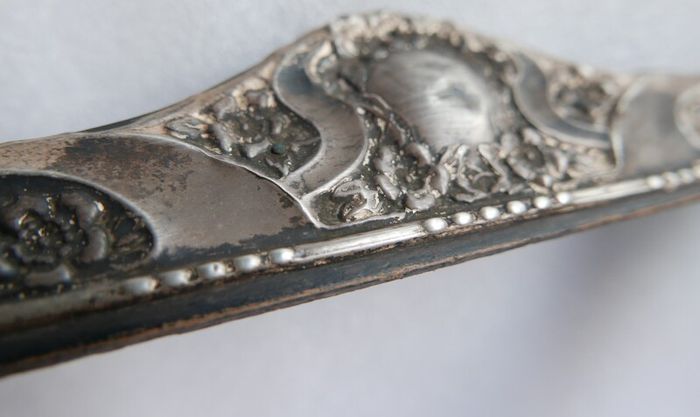 Antique Edwardian Wooden & Sterling Silver Photo Frame Art Nouveau  1800s