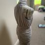Taupe high neck ruched dress Image 2