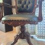 Solid wood patners' desk and captain's chair Image 3