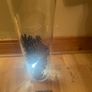 Tall Glass Vase with Crackle Glaze Effect Image 5