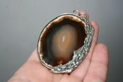 Vintage PENDANT with a large intaglio on Agate 3"