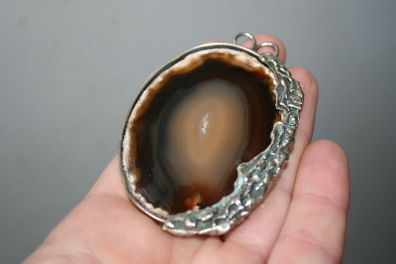 Vintage PENDANT with a large intaglio on Agate 3"