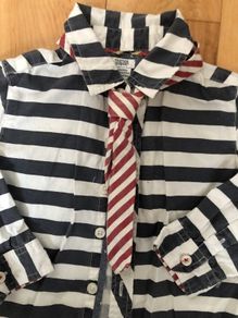 Mamas & Papas striped shirt and tie 2-3 years