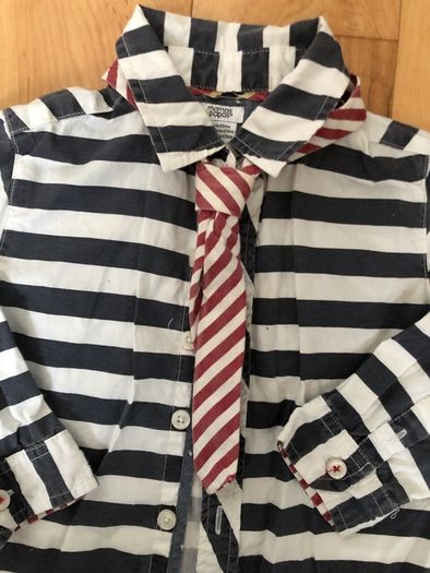 Mamas & Papas striped shirt and tie 2-3 years