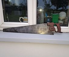 old original  large hand saw