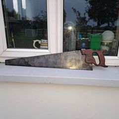 old original  large hand saw