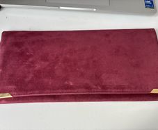 New Vintage Suede Effect Clutch Bag