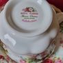 Rare And Hard To Find 23 Piece Royal Albert Celebration Bone China Gold Gilt Tea Set With Pedestal Cake Stand and Tea / Coffee Pot For 6 Person Setting Made In England Image 10