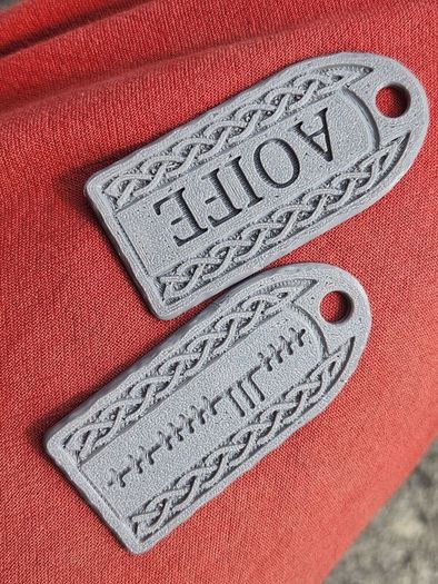 Personalised Irish Ogham Keyring Custom Name Gift