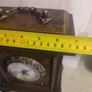 Tianguan Quartz Wood Shelf Clock  Ornate Feet Finials, Roman Numbers Image 4