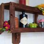 NEW Rustic Cubby Box Floating Shelf Image 3