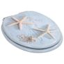 WC Toilet Seats 2 pcs with Soft Close Lids MDF Starfish Design Image 4