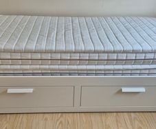 Ikea day bed, 2 mattresses and 2 mattress toppers