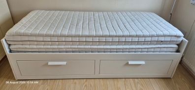 Ikea day bed, 2 mattresses and 2 mattress toppers