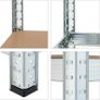 Relaxdays Heavy Duty Shelving Unit, Set of 2, 5 Shelves, 180 x 60 x 45 cm, 500 kg, Garage & Warehouse, Steel, Silver Image 8