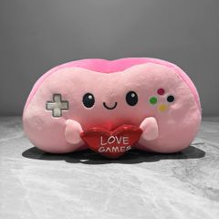 Pre Owned Pink Game Controller Plush Cushion