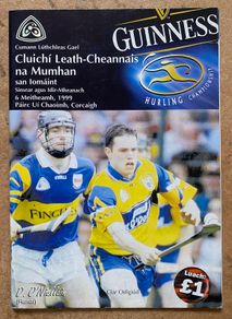Very Rare 1999 Clare v Tipperary - GAA Munster Hurling Semi Final Programme