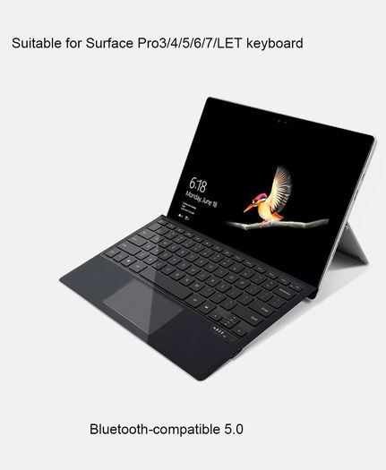 For Surface Go1/2/3 Surface Pro 3/4/5/6/7/7+  Bluetooth-compatible Keyboard Trackpad Wireless