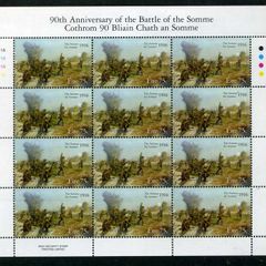 2006 Ireland 90th Anniversary of the Battle of the Somme Commemorative Stamp Sheetlet Plate 1A1A1A1A Mint Never Hinged (MNH).