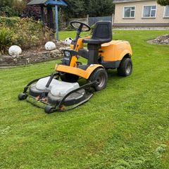 Stiga front deck ride on lawnmower