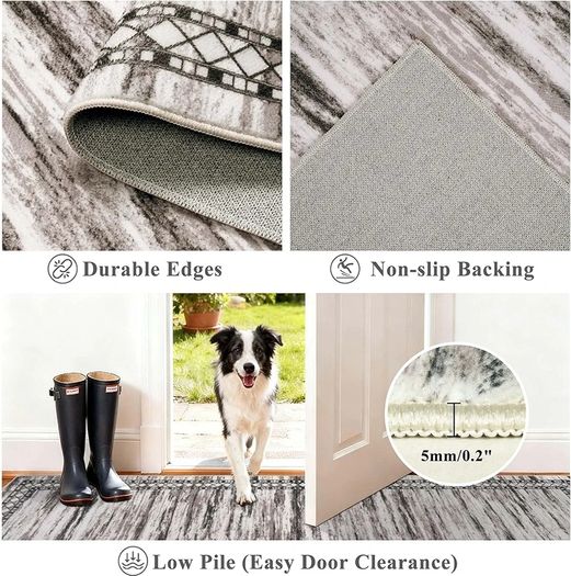 Hallway Runner Rug 65x300cm Carpet Runners for Hallways Non Slip Long Taupe Runner Rugs for Hallway Entryway Bedroom Laundry Living Room Kitchen