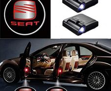 2pcs Car Welcome Light For Seat Logo LED Door Light Laser Projector Lights Signal Lamp For Seat ibiza 6L cordoba toledo 1M Leon