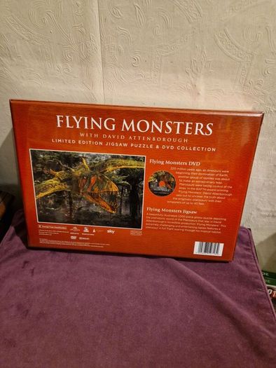Brand New David Attenborough's Flying Monsters Jigsaw and DVD 1000 Piece Puzzle Dinosaurs