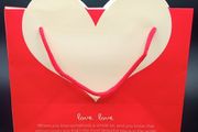 Red Heart Shaped Retail/Gift/Party Bags - Small/Large