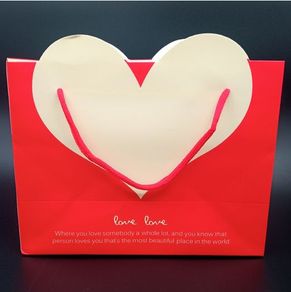 Red Heart Shaped Retail/Gift/Party Bags - Small/Large