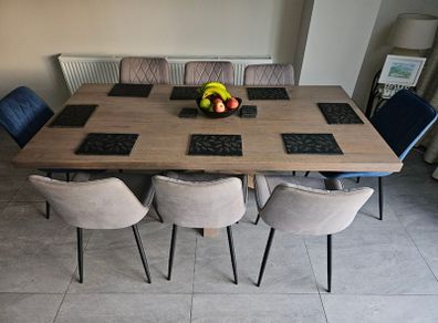 Dining Table and 8 Chairs