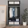 Wardrobe Grey 100x50x200 cm Chipboard Image 3