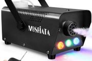 Fog Machine with Controllable Lights, Continuously Spray 500W Professional DJ LED Smoke Machine 3 Color Light with Wireless Remote Control 2000 CFM Huge Fog for Halloween Holidays Parties (FREE POSTAGE)