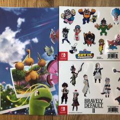 Pokemon Poster with WarioWare & Bravely Default Sticker Sheets