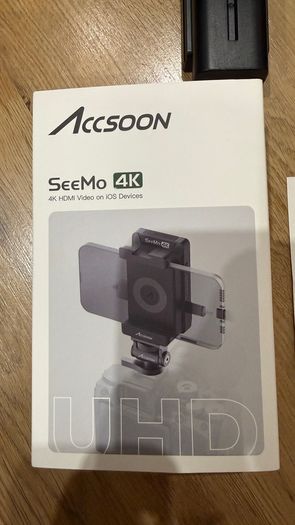 Accsoon - SeeMo Pro 4K for iOS - MFI Certified Video Capture Adapter HDMI to USB-C/Lightning