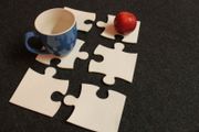 Felt Coasters Home Decor - set of 6 Puzzle Design Laser Cut