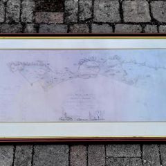 19th Century framed map of Dublin Bay