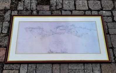 19th Century framed map of Dublin Bay