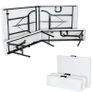 Beer tent set, foldable, 2 beer benches, 1 beer table, plastic handle, white, marquee set, camping garden furniture Image 4