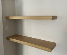Two floating shelves