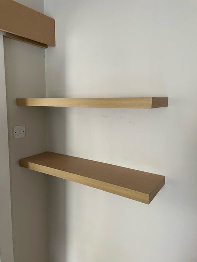 Two floating shelves