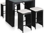 _Bar Set 9-Piece Poly rattan glass garden bar garden furniture