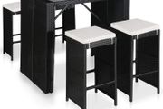 _Bar Set 9-Piece Poly rattan glass garden bar garden furniture