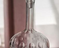 Antique Victorian Clear Glass Decanter with Original Stopper