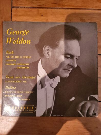George Weldon Bach Delibes Classical 7 inch EP Columbia