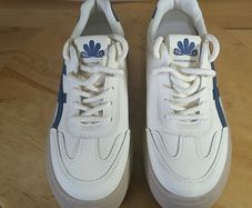 New Fashionsport White & Blue Platform Trainers Sneakers EU 40 / UK / Ire 6.5
