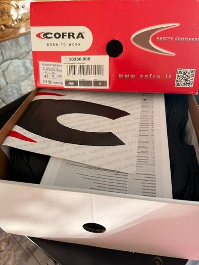 Cofra Safety Boots Size 43 (UK 9) Black Leather Work Boots