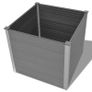 Garden Raised Bed WPC 100x100x91 cm Grey Image 9