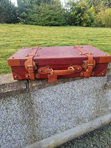 Leather suitcase