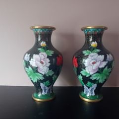 Pair of Chinese Cloisonne Vases